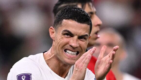 Cristiano Ronaldo durante el Mundial de Qatar 2022 (Foto: AFP)