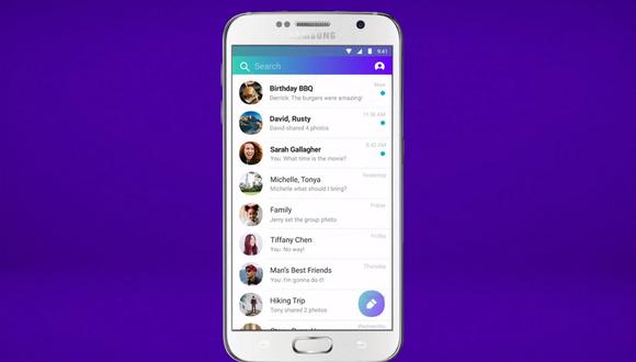 La última versión del chat Yahoo Messenger para teléfonos móviles, un servicio que dio sus primeros pasos en las computadoras personales en 1998
