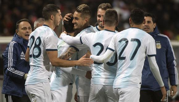 Con un gol solitario de Ángel Correa a los 83 minutos, la 'Albiceleste' volvió al triunfo en la ciudad de Tanger ante Marruecos. (Foto: AFP)