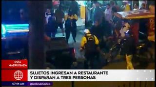 Huaral: sujetos ingresan a restaurante y disparan a tres personas | VIDEO