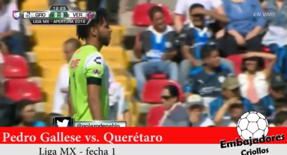 Las mejores atajadas de Pedro Gallese en el partido Querétaro vs Veracruz. (Foto: Captura)