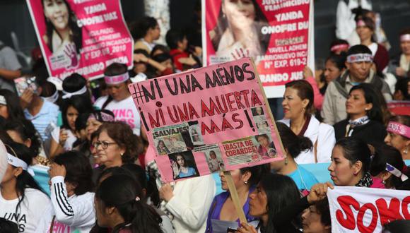 Mujeres marcharon este año para exigir justicia ante casos de feminicidios, violaciones y desapariciones que hasta ahora no tienen sanción. (Foto:Alonso Chero/ El Comercio)