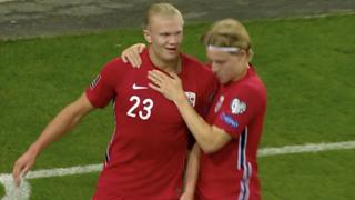 Control perfecto y remate: gol de Haaland para el 1-0 en el Holanda vs. Noruega | VIDEO