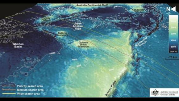 El fondo oceánico donde se busca al avión del vuelo MH370