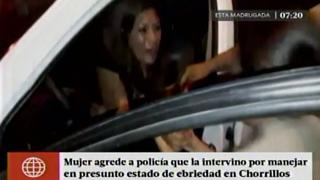 Conductora ebria agredió a policía y chocó a patrullero [VIDEO]