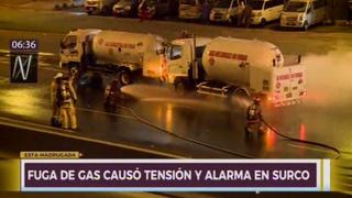 Surco: fuga de gas en camión cisterna causó alarma en laPanamericana Sur | VIDEO