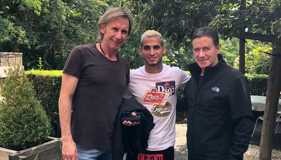 Miguel Trauco se reunió con Ricardo Gareca y Sergio Santín. (Foto: Selección Peruana)