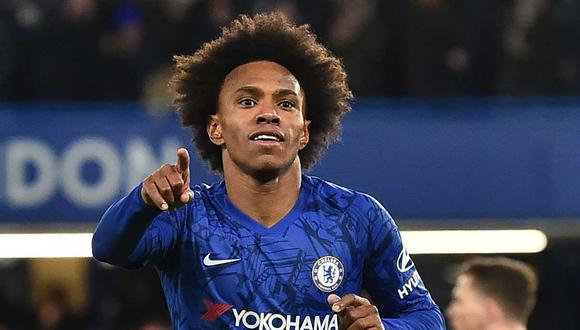 Willian está dispuesto a jugar con Chelsea sin contrato si la temporada se alarga. (Foto: AFP)