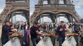 Latino emprende negocio al lado de la Torre Eiffel y se vuelve viral