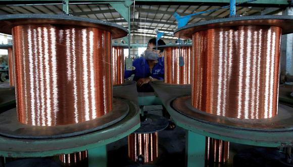 El cobre sumaba en la jornada del lunes un 0,1% a US$ 9.967 la tonelada. (Foto: Reuters)