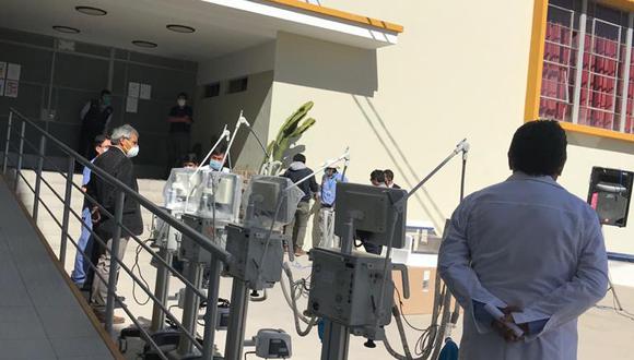 En el Hospital Honorio Delgado hay 25 camas UCI equipadas con ventiladores. Según la Defensoría del Pueblo, en EsSalud hay 20 camas y en las clínicas privadas, ocho (Foto: Zenaida Condori)