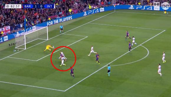 Barcelona vs. Inter de Milán: Jordi Alba marcó el 2-0 con gran definición de zurda. (Foto: captura)