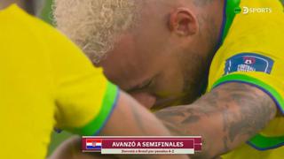 Llanto de Neymar y los jugadores de Brasil tras eliminación ante Croacia en Qatar 2022 | VIDEO