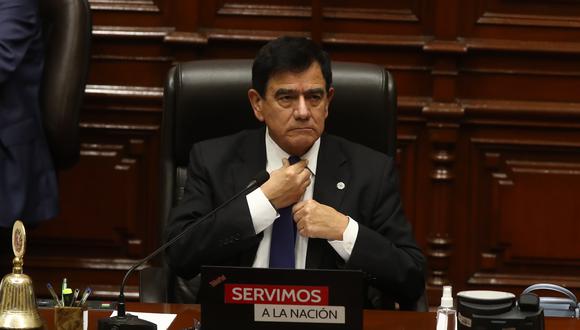 El presidente del Congreso, José Williams, participó en la Junta de Portavoces. (Foto: Jorge Cerdán / El Comercio)