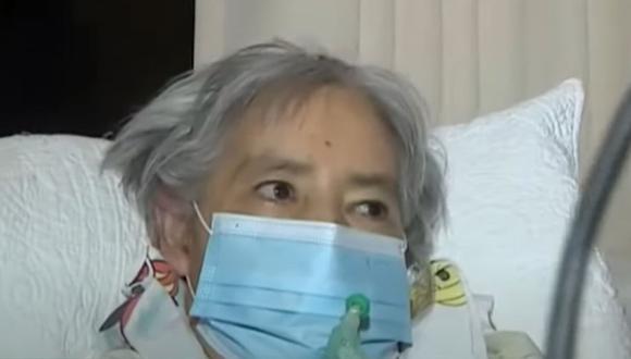 María Benito es una mujer de 66 años, natal de Huancayo, quien fue diagnosticada con Esclerosis Lateral Amiotrófica en el 2014. ( Foto: Captura de video / TV Perú Noticias)