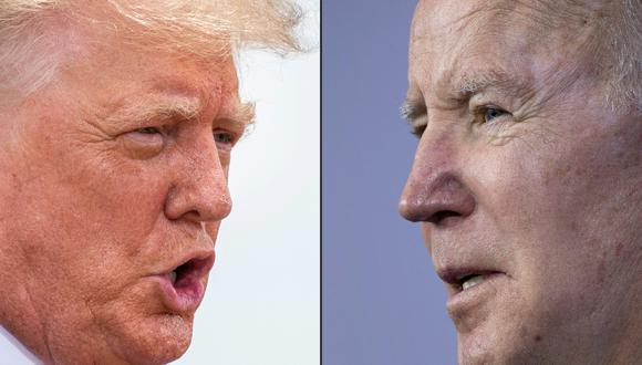 El republicano Donald Trump y el demócrata Joe Biden van camino a enfrentarse de nuevo en las elecciones presidenciales de noviembre del 2024 en Estados Unidos. (Fotos de Sergio FLORES y Brendan Smialowski / AFP),