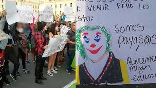 Escolares inician nueva protesta para exigir reducción de tarifa escolar del Metropolitano