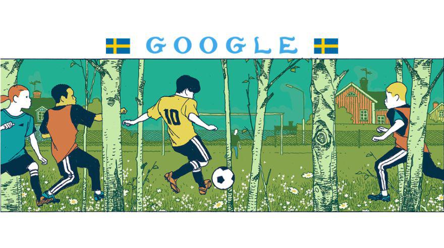 Foto 6 | El doodle para Suecia fue creado por Linnea Sterte. (Foto: Google)