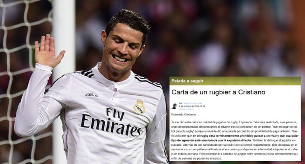 Fútbol mundial: Carta de un jugador de rugby a Cristiano 