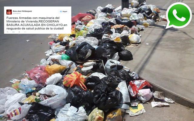 Vía WhatsApp: Anuncian que FF.AA. recogerán basura en Chiclayo - 1