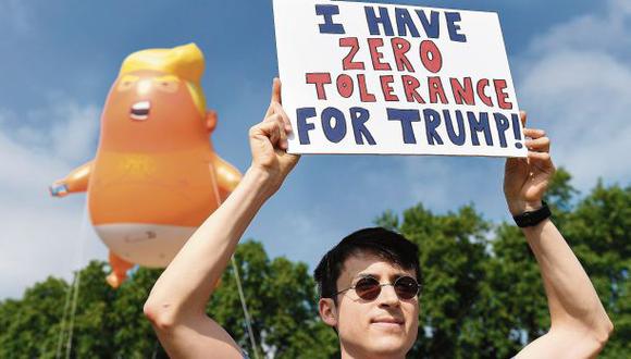 La guerra comercial de Trump ha generado protestas en diversas partes del mundo, como la convocada en Londres la semana pasada. (Foto: EFE)