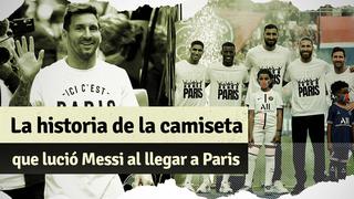 La historia detrás de la camiseta que lució Messi en su llegada a Paris