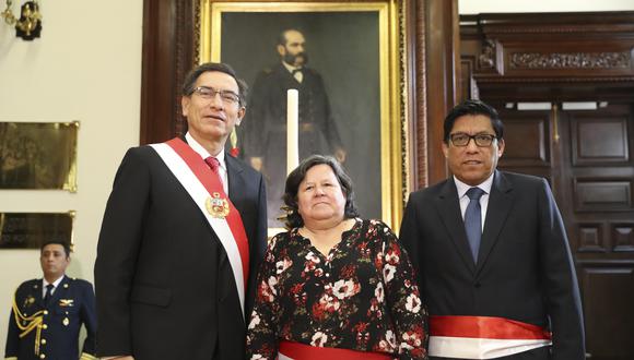 Presidente de la República, Martín Vizcarra, tomó juramento a la nueva Ministra de Desarrollo e Inclusión Social, Ariela Luna.
