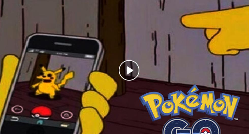 Esta grabación de YouTube nos muestra la imagen de Los Simpson que causó temor en todos los jugadores de Pokémon GO. (Foto: captura)