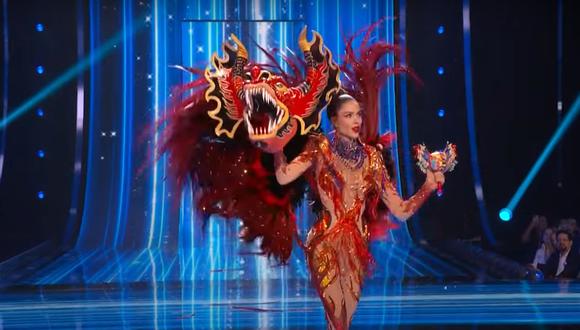 Miss Venezuela en el desfile en traje típico del Miss Universo 2023.