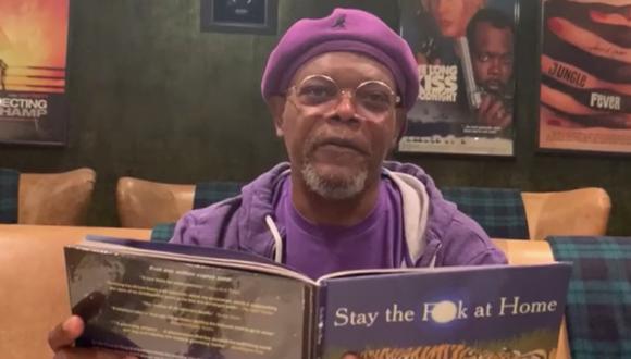 Samuel L. Jackson y su peculiar poema que invita a todos a quedarse en sus casas. (Foto: Captura)