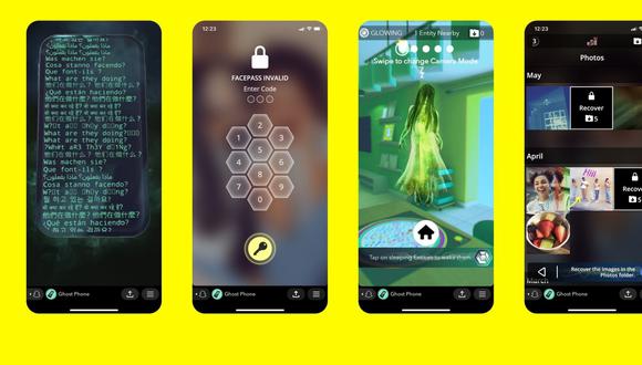Snapchat presenta su primer juego de RA, Ghost Phone. (Foto: Snapchat)