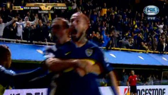 Darío Benedetto y el gran cabezazo para el 1-0 | Foto: captura