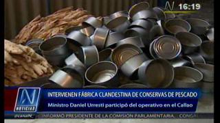Callao: cierran fábrica clandestina de conservas de pescado