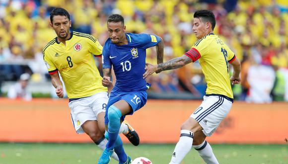 Colombia vs. Brasil EN VIVO ONLINE: se enfrentan este martes (3:30 p.m.) por la fecha 16 de las Eliminatorias Rusia 2018. (Foto: Reuters)