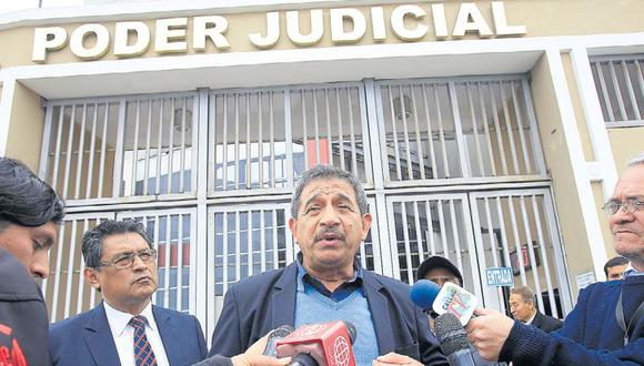 Magán, ex presidente del INPE, asistió a la Corte del Callao para escuchar la sentencia y apelar el fallo. (Jessica Vicente / El Comercio)