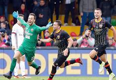 Benevento le empata al Milan al minuto 95 con gol de arquero y se desató la locura en el estadio