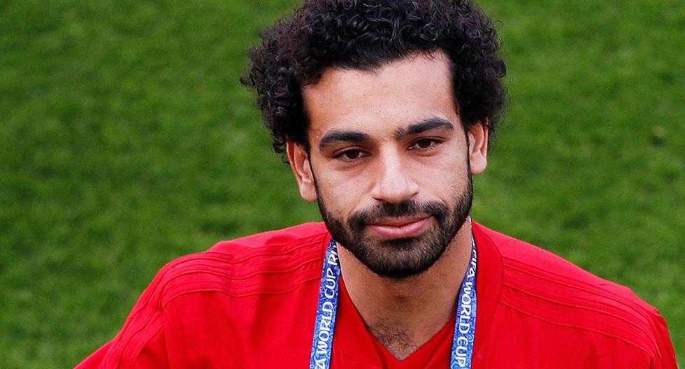 Mohamed Salah sufrió lesión durante la final de la Champions League. No irá como titular, pero podría tener minutos el debut egipcio contra Uruguay | Foto: EFE