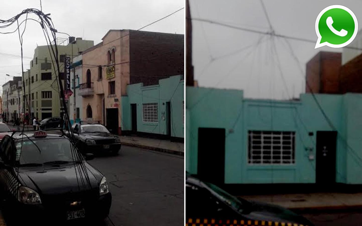 Vía WhatsApp: cables cuelgan peligrosamente en calles de Breña - 1