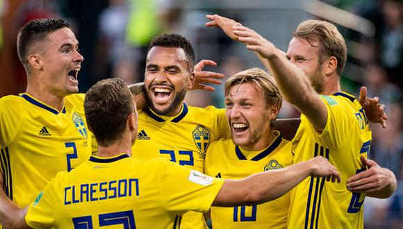 Isaac Kiese Thelin y Viktor Claeeson pusieron en ventaja a Suecia durante el partido contra Turquía, por el Grupo B2 de la Liga de Naciones de la UEFA. (Foto: AFP)