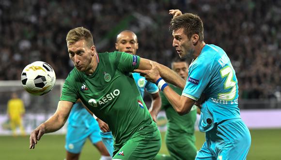 Saint-Étienne empató ante Wolfsburgo por la segunda fecha de la Europa League. (Foto: AFP / PHILIPPE DESMAZES)