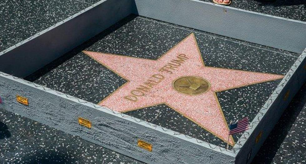 La estrella en el Paseo de la Fama de Hollywood de Donald Trump fue prácticamente destruida. (Foto: EFE)