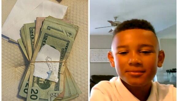 El pequeño Melvin, de 9 años, encontró 5.000 dólares mientras limpiaba el auto de su papá y los devolvió. (Foto: WRTV)