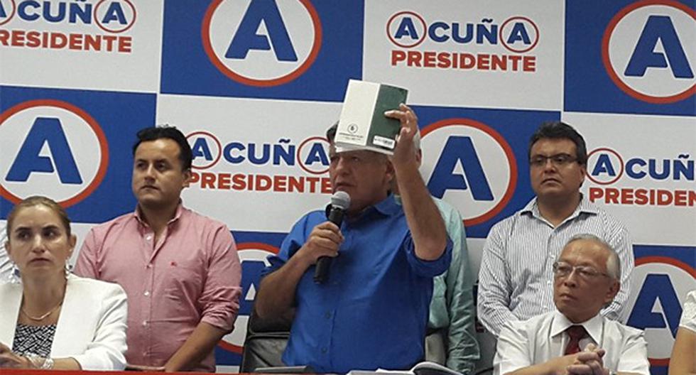 César Acuña aseguró que el diario El Comercio ha sido \"sorprendido\" y se defendió de acusaciones de plagio.(Foto: Agencia Andina)