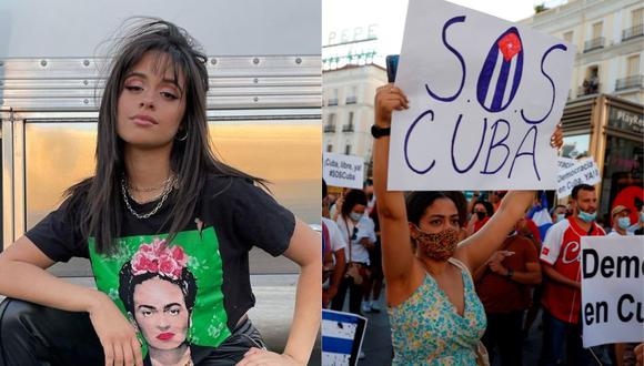Camila Cabello recurrió a sus redes sociales para expresar su respaldo al pueblo cubano. (Foto: @camila_cabello/EFE).