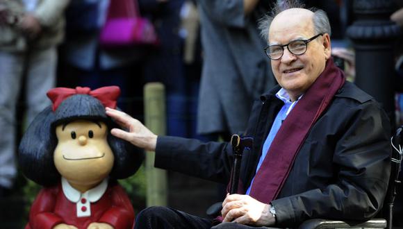 Joaquín Salvador Lavado saltó a la fama gracias a "Mafalda", las vivencias de una pequeña niña que dio la vuelta al mundo. (Foto: Miguel Riopa / AFP)