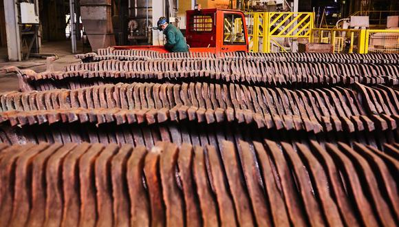 Los inventarios de cobre en depósitos registrados ante la LME aumentaron en 12.300 toneladas a 104.950 toneladas. (Foto: Bloomberg)