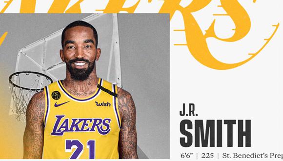 Volverá a jugar junto a LeBron James: Lakers anunció a J.R. Smith para lo que resta de la temporada de la NBA | Foto: Lakers