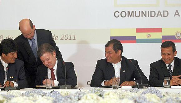 Los presidentes de la Comunidad Andina en una reuni&oacute;n anterior. (Foto: Reuters)