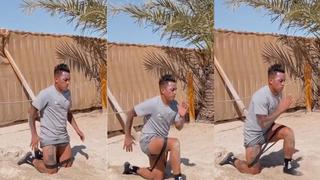 Christian Cueva aprovecha sus días libres entrenando en la playa | VIDEO
