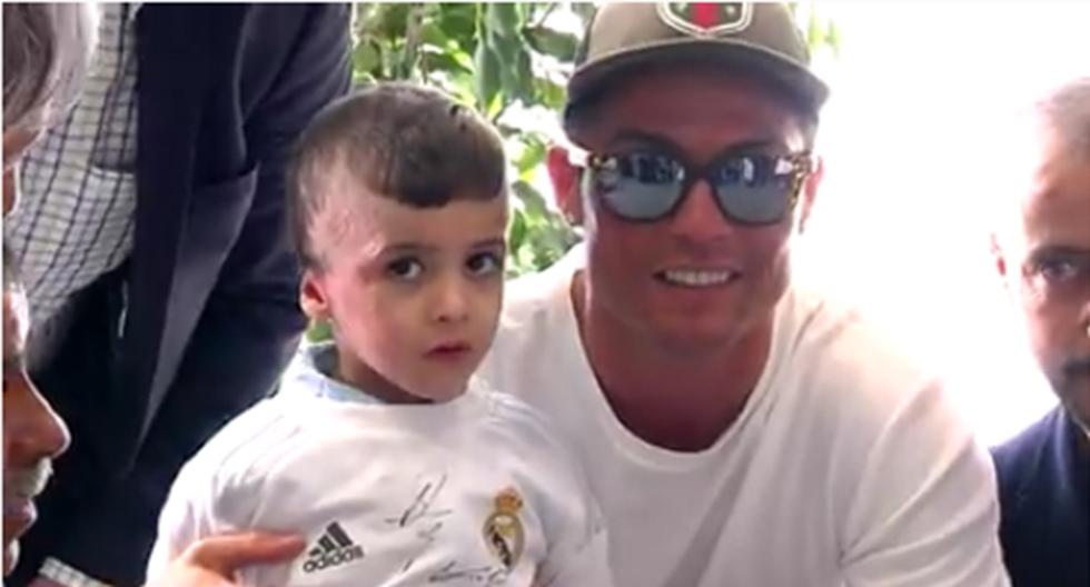 Real Madrid recibió la visita del pequeño Ahmad Dawabshe (Foto: Captura)